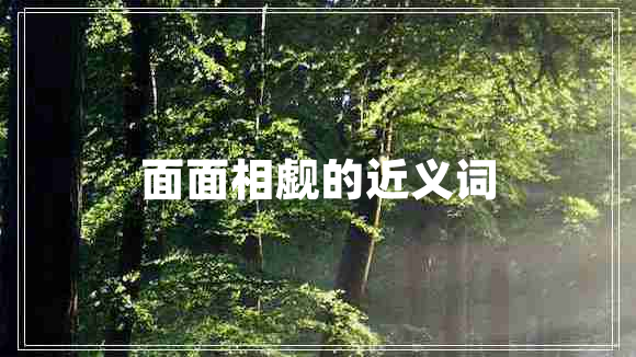 面面相覷的近義詞