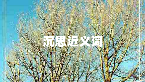 沉思近義詞