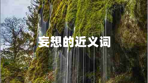 妄想的近義詞 妄想的近義詞