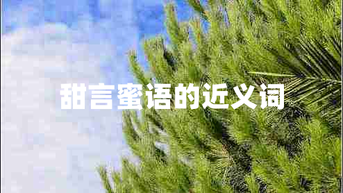 甜言蜜語(yǔ)的近義詞