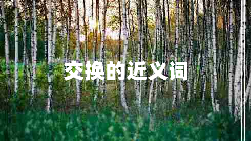 交換的近義詞 交換的近義詞