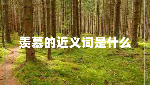 羨慕的近義詞是什么