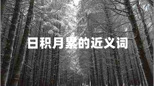 日積月累的近義詞