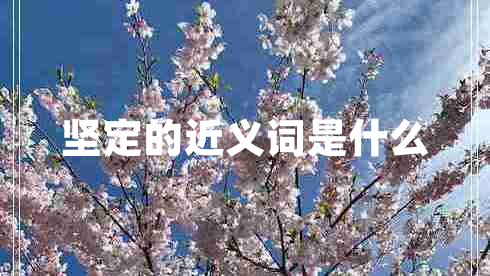 堅(jiān)定的近義詞是什么