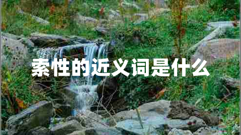 索性的近義詞是什么