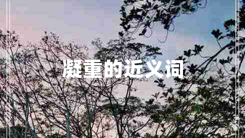 凝重的近義詞 凝重的近義詞