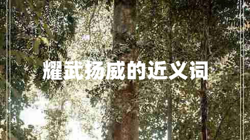 耀武揚(yáng)威的近義詞