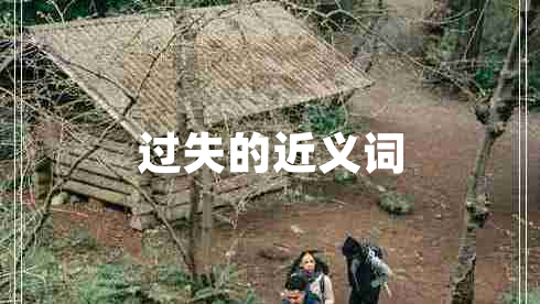 過失的近義詞 過失的近義詞