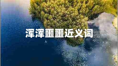 渾渾噩噩近義詞