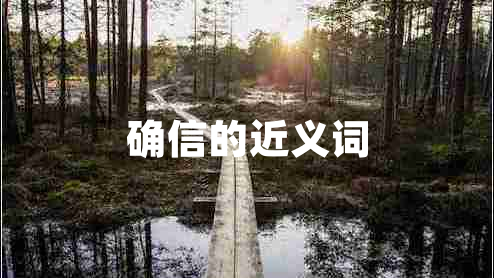 確信的近義詞