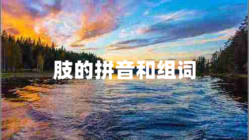 肢的拼音和組詞