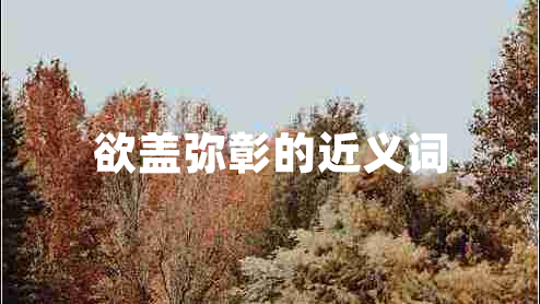 欲蓋彌彰的近義詞 欲蓋彌彰的近義詞