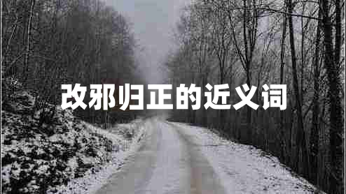 改邪歸正的近義詞