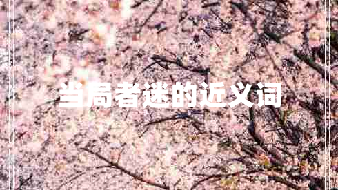 當(dāng)局者迷的近義詞