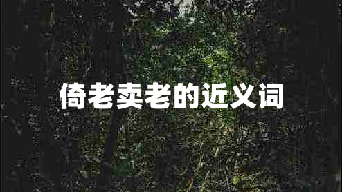 倚老賣(mài)老的近義詞