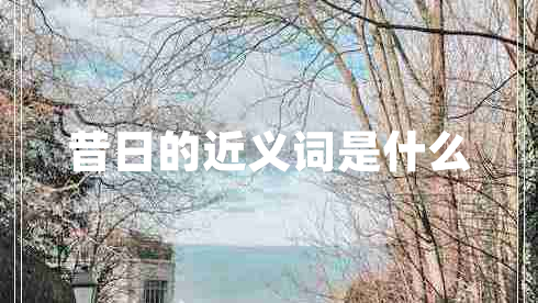 昔日的近義詞是什么