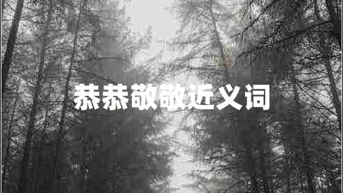 恭恭敬敬近義詞