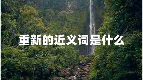 重新的近義詞是什么 重新的近義詞是什么