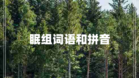 眠組詞語和拼音 眠組詞語和拼音