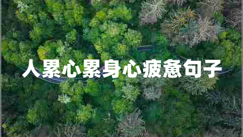 人累心累身心疲憊句子