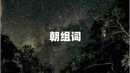 朝組詞