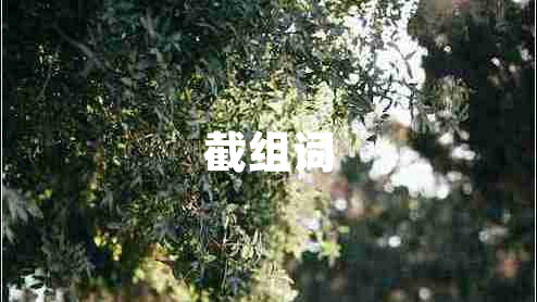 截組詞 截組詞