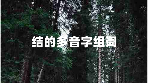 結(jié)的多音字組詞