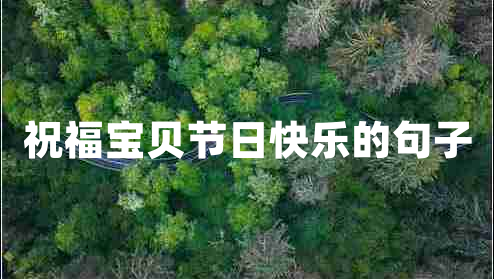 祝福寶貝節(jié)日快樂的句子