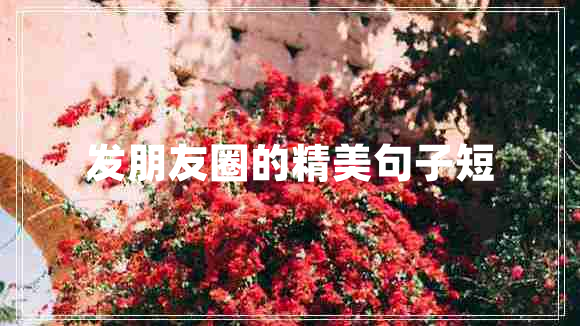 發(fā)朋友圈的精美句子短