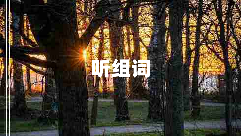 聽組詞