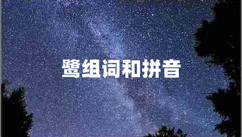 鷺組詞和拼音