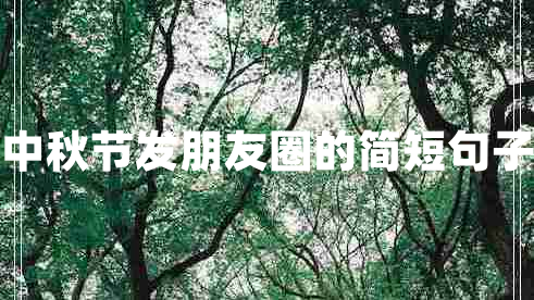 中秋節(jié)發(fā)朋友圈的簡(jiǎn)短句子