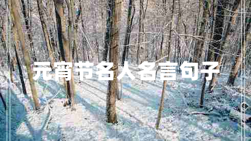 元宵節(jié)名人名言句子