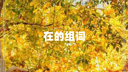 在的組詞 在的組詞