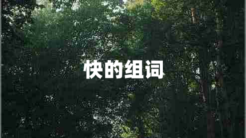 快的組詞