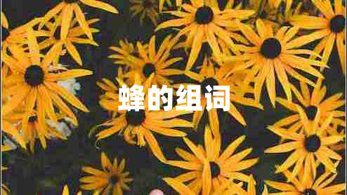 蜂的組詞 蜂的組詞