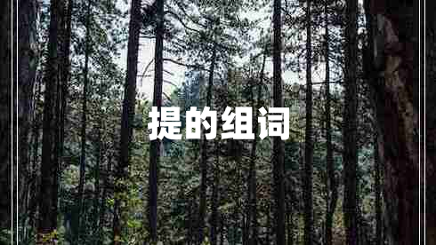 提的組詞 提的組詞