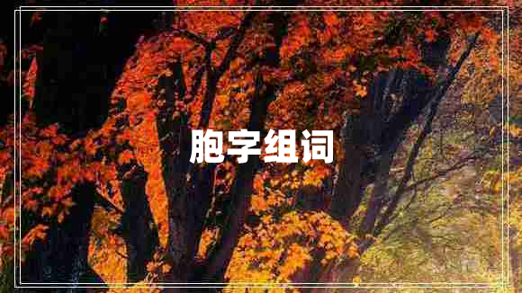 胞字組詞 胞字組詞