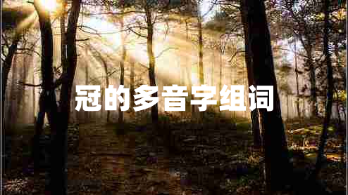 冠的多音字組詞