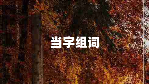 當(dāng)字組詞 當(dāng)字組詞