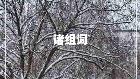 諸組詞 諸組詞