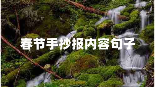 春節(jié)手抄報內(nèi)容句子