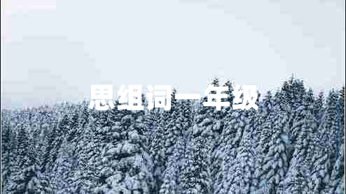 思組詞一年級