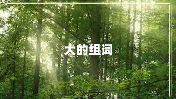 大的組詞