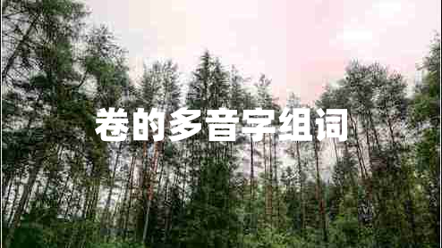 卷的多音字組詞