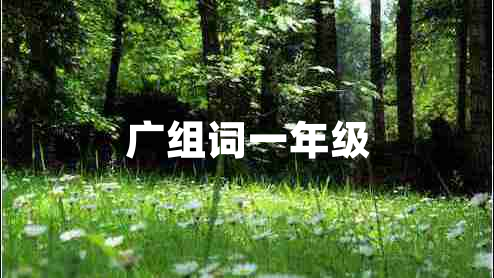 廣組詞一年級(jí)