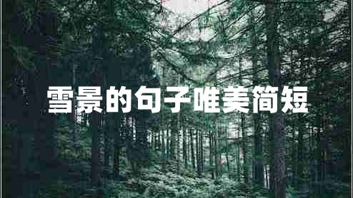 雪景的句子唯美簡短