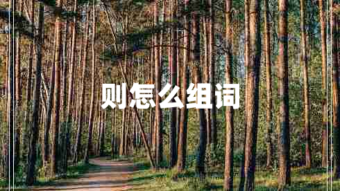 則怎么組詞