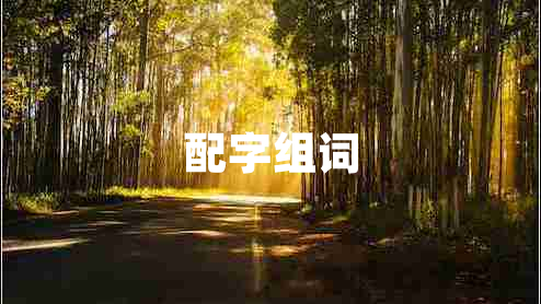 配字組詞 配字組詞