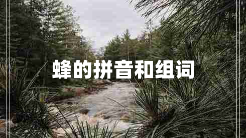 蜂的拼音和組詞